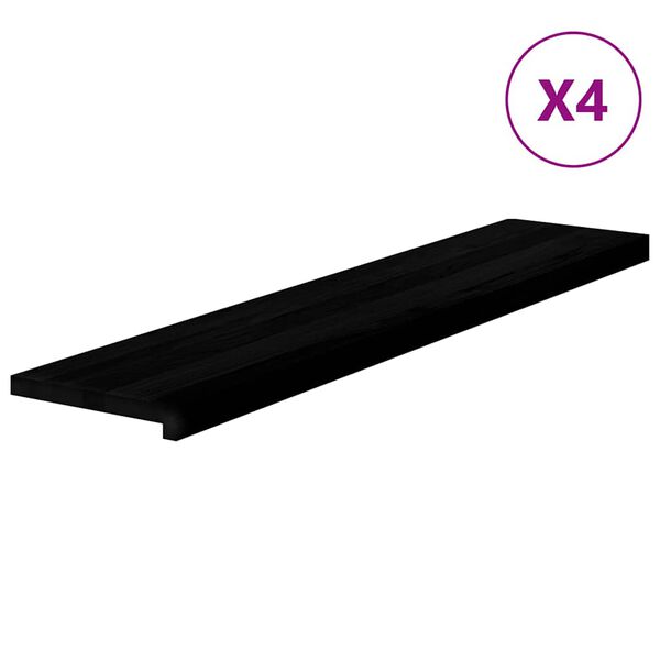 vidaXL Podloge za stopnice 4 kosi rjave 120x25x2 cm trdna hrastovina