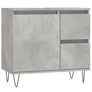 vidaXL Kopalni&scaron;ka omarica betonsko siva 65x33x60 cm inženirski les