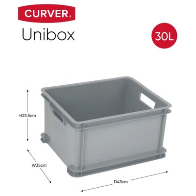 Curver Škatla za shranjevanje Unibox L 30 L siva