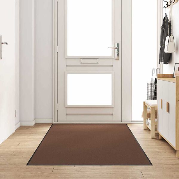 vidaXL Doormat Drugo Rjava in črna 120 x 250 cm Polipropilen in vinil