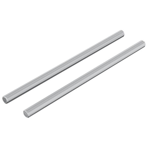 vidaXL Navojna palica 2 pcs srebrna 6 x 120 mm Jeklo