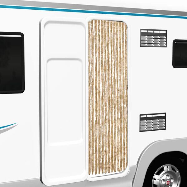 vidaXL Zavesa proti mrčesu iz &scaron;enilje 56x185 cm bež