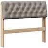 vidaXL Tapecirano vzglavje Taupe 90 cm Masivno borovo les