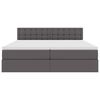 vidaXL Postelja z dodatnim prostorom za shranjevanje in LED osvetlitvijo