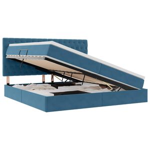 vidaXL Postelja z dodatnim prostorom za shranjevanje in LED osvetlitvijo