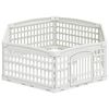 vidaXL 6 Panelna Pasja Ograja 122 x 106,5 x 40 cm Plastika Bela