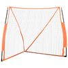 vidaXL Prenosna baseball mreža oranžna in črna 183x182x183 cm