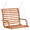 vidaXL Gugalna klop trden ukrivljen les s tikovino 126x63x92 cm