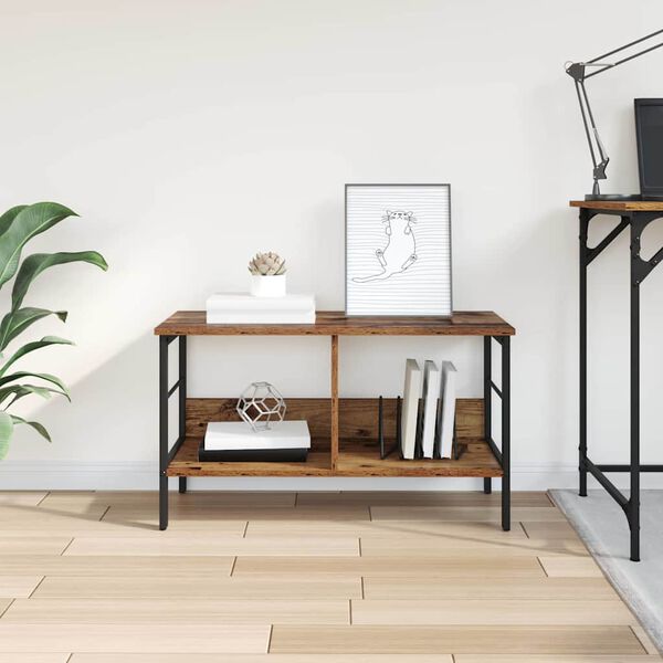 vidaXL Knjižna polica Star les 82 x 32 x 47 cm Konstruiran les