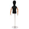 vidaXL Prilagodljiv maneken 120-157 cm z osnovo Uniseks PP Črna