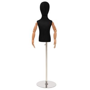 vidaXL Prilagodljiv maneken 120-157 cm z osnovo Uniseks PP Črna