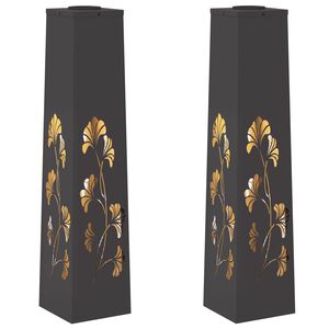 vidaXL Solarno LED svetilo za pot 2 kos Toplo bela 18 x 18 x 80 cm