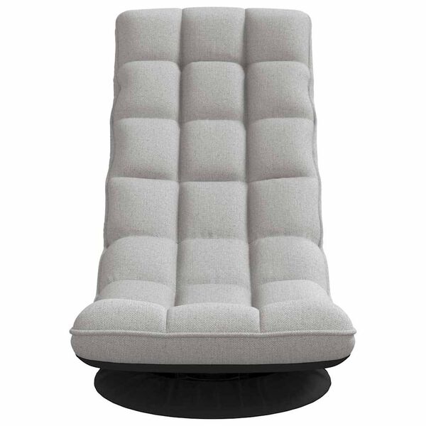 vidaXL Vrtljiv talni stol oblačno siva 70x51x79 cm blago