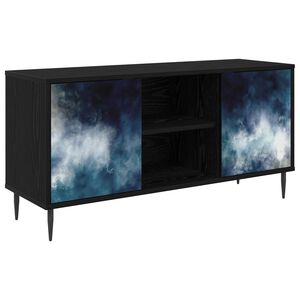 vidaXL TV omarica RAALTE 102 x 33 x 51 cm Črni hrast Inženirski les