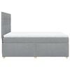 vidaXL Box spring posteljni z vzmetnico svetlo siv 140x190 cm blago