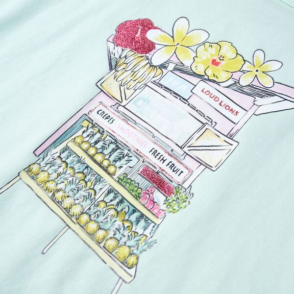 Otroška majica z naramnicami svetlo mint 140