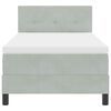 vidaXL LED Box Spring Postelja z LED Svetlo siva 80 x 200 cm Žamet