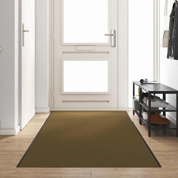 vidaXL Doormat Drugo Rjava in črna 120 x 350 cm Poliamid in PVC