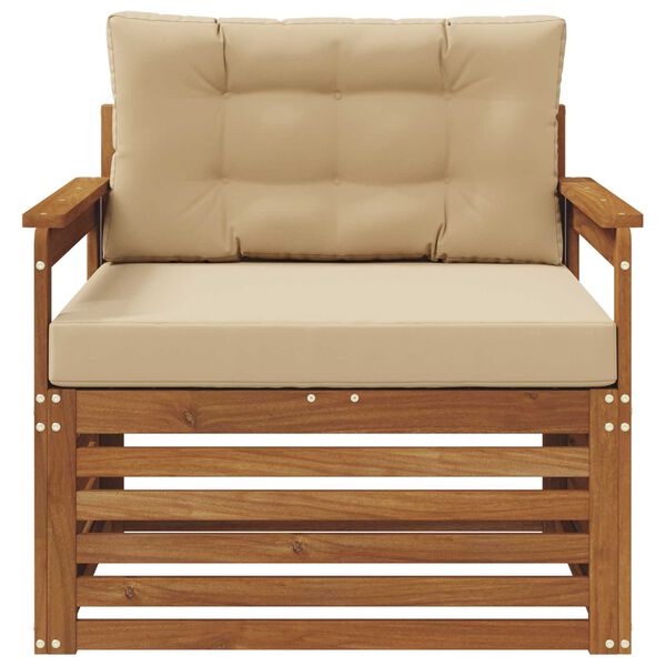 vidaXL Zunanja garnitura za sedenje Masivno akacijevo les in poliester