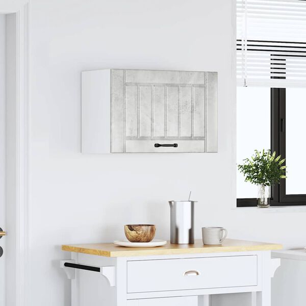 vidaXL Kuhinjska stenska omarica Lucca betonsko siv inženirski les