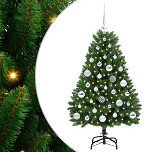 vidaXL Umestno božično drevo 120 cm 150 LED Toplo bela PVC in jeklo