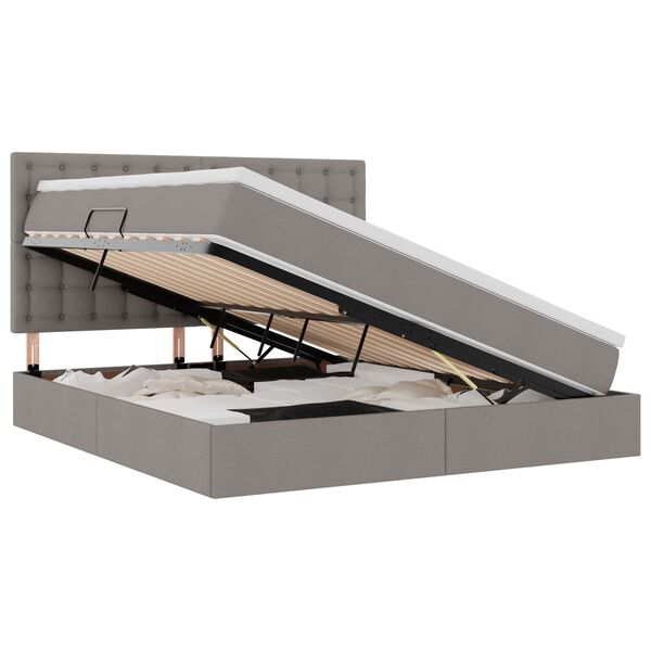 vidaXL Postelja z dodatnim prostorom za shranjevanje in vzmetnico