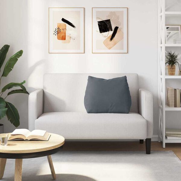 vidaXL Poglavni vzglavnik Temno siva 60 x 20 x 50 cm Žametna tkanina