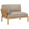 vidaXL Kavčna garnitura Taupe 133 x 92 x 69 cm Masiven les akacije