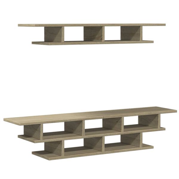 vidaXL Stenske TV enote sonoma hrast inženirski les