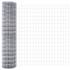 vidaXL Evropska ograja srebrna 1.2 x 25 m