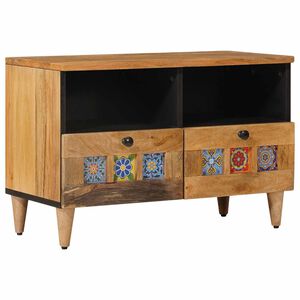 vidaXL TV omarica Naravna 70 x 33 x 46 cm Masiven les manga