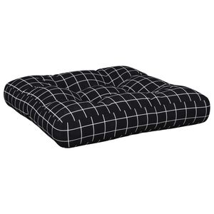 vidaXL Blazina za palete črn karo vzorec 58x58x10 cm oxford blago