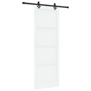 vidaXL Drsna vrata ORKDAL 83 x 232 cm Trdna borovina Bela