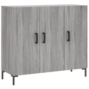 vidaXL Komoda siva sonoma 90x34x80 cm konstruiran les