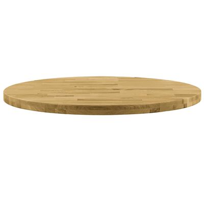 vidaXL Površina za mizo trden hrastov les okrogla 44 mm 500 mm
