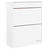 vidaXL Omara za čevlje VIGO bela 77x35x96 cm trdna borovina