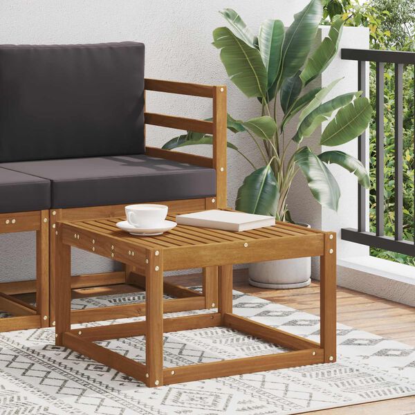 vidaXL Zunanja miza Masiven les akacije Naravna 59 x 59 x 37 cm