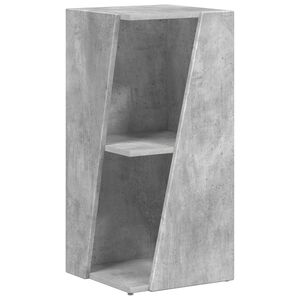vidaXL Stranski polic 33 x 32 x 70,5 cm Inženirski les Betonsko siva