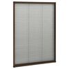 vidaXL Plise komarnik za okna aluminij rjav 80x120 cm