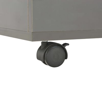 vidaXL Klubska mizica visok sijaj siva 60x60x35 cm iverna plošča