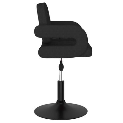 vidaXL Vrtljivi jedilni stoli 2 kosa črno blago