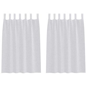 vidaXL Voile zavesa 2 kos Svetlo siva 140 x 140 cm Poliester