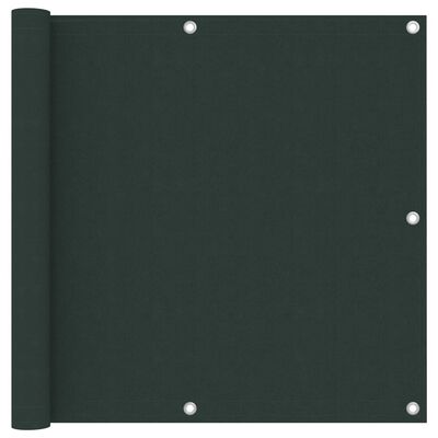 vidaXL Balkonsko platno temno zeleno 90x600 cm oksford blago