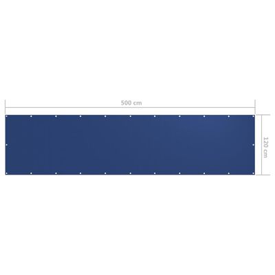 vidaXL Balkonsko platno modro 120x500 cm oksford blago