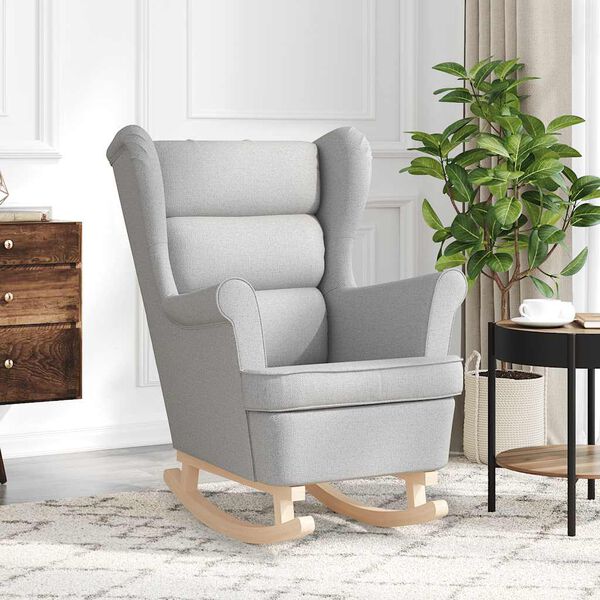 vidaXL Gugalni stol Cloud Grey 74x90x102 cm Tkanina