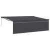 vidaXL Vlečna tenda Antracit 450 &times; 300 cm Poliester in aluminij