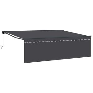 vidaXL Vlečna tenda Antracit 450 &times; 300 cm Poliester in aluminij