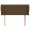 vidaXL Vzglavje z u&scaron;esi temno rjavo 103x23x78/88 cm blago