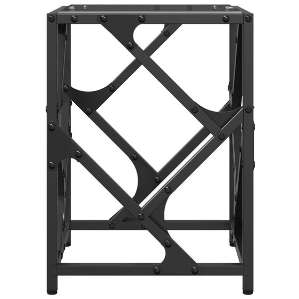 vidaXL Klubska mizica s stekleno povr&scaron;ino 30x30x41 cm jeklo