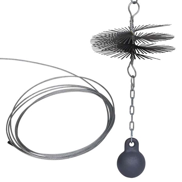 Okrogla Krtača za Či&scaron;čenje Dimnika Diameter 20 cm